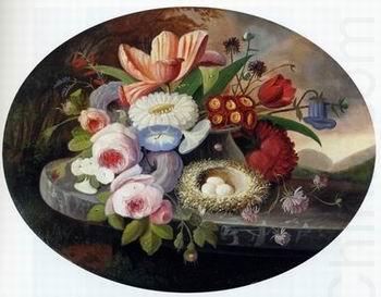 Floral, beautiful classical still life of flowers 011, unknow artist